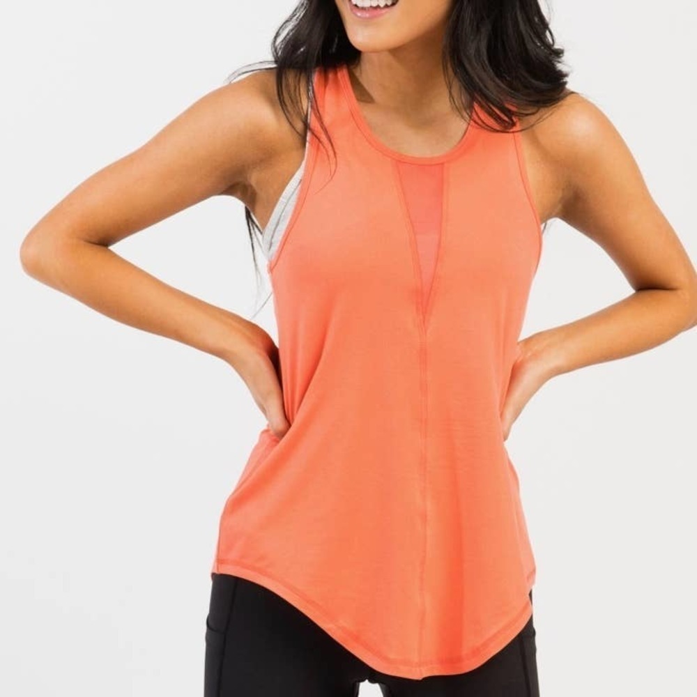 Zyia Active Effortless‎ Tank Top M Coral Orange Racerback